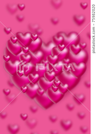 Valentine's material Fantastic image of a heart shaped by large and small red-pink three-dimensional hearts Vertical and other colors available Valentine's material Fantastic image of a heart shaped by large and small red-pink three-dimensional hearts Vertical and other colors available 75982020