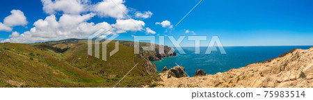 Atlantic ocean coast in Portugal 75983514