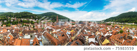 Panoramic aerial view of Heidelberg Panoramic aerial view of Heidelberg 75983559