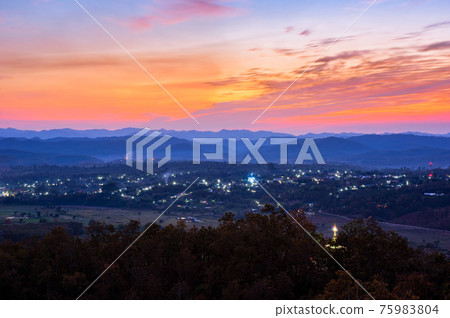 Landscape view of Khun Yuam, Mae Hong Son. Landscape view of Khun Yuam, Mae Hong Son. 75983804