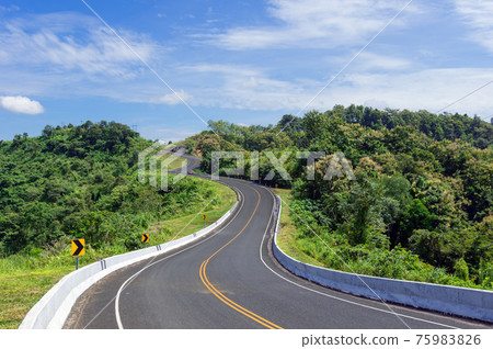 Road over top of mountains Road over top of mountains 75983826