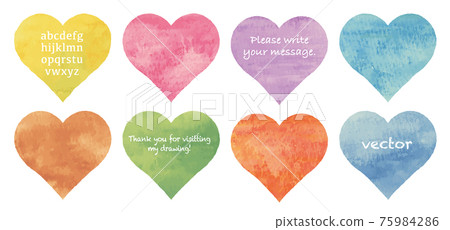 Colorful heart vector material Colorful heart vector material 75984286
