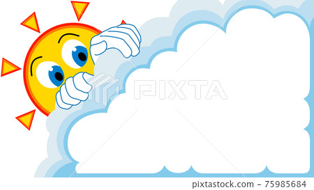 Sun hidden in clouds (for frame) Sun hidden in clouds (for frame) 75985684