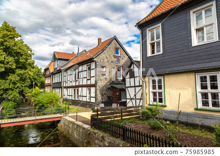 Historical street in Goslar, Germany Historical street in Goslar, Germany 75985985
