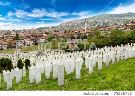 A muslim cemetery in Sarajevo A muslim cemetery in Sarajevo 75986798