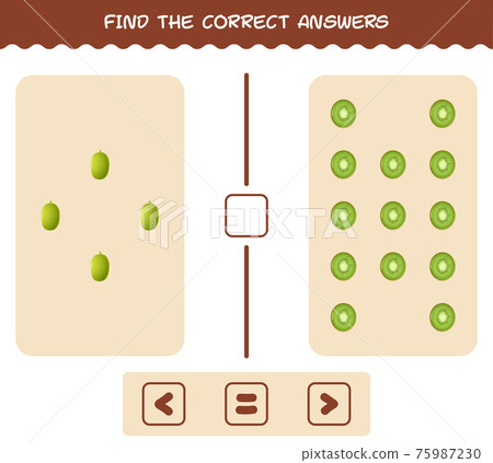 Find the correct shadows of cartoon fruits. Searching and Matching game. Educational game for pre shool years kids and toddlers 75987230