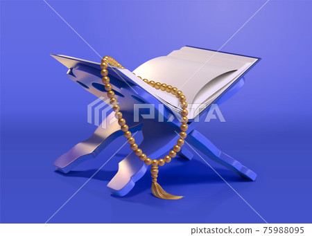 3d Quran or Bible on book holder 75988095