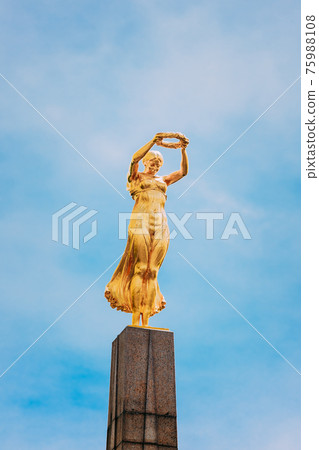 Luxembourg. Monument of Remembrance Gelle Fra or Golden Lady is a war memorial in Luxembourg City. Dedicated to Luxembourgers who volunteered for service in armed forces of the Allied Powers during Luxembourg. Monument of Remembrance Gelle Fra or Golden Lady is a war memorial in Luxembourg City. Dedicated to Luxembourgers who volunteered for service in armed forces of the Allied Powers during 75988108