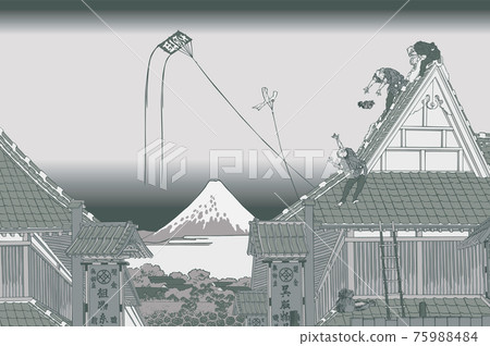 Katsushika Hokusai image 三井商店在駿河町，江戶銀 75988484