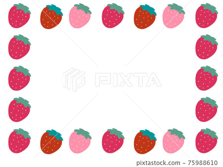 Strawberry illustration frame 75988610