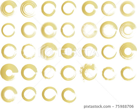 用 32 種畫筆繪製的金色圓圈矢量集 用 32 種畫筆繪製的金色圓圈矢量集 75988706