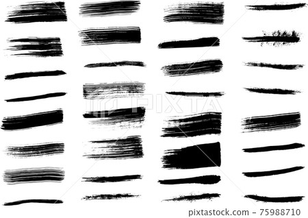 用畫筆書寫的 32 種線條的矢量圖解 75988710
