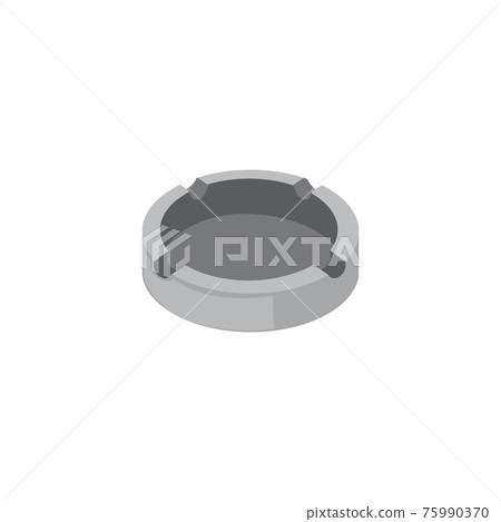 Empty ashtray, accessory of smokers cigarettes, container for ash 75990370