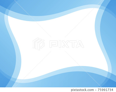 Smooth curved abstract frame material blue 75991734