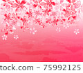 Watercolor style cherry blossom background 75992125