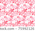 Watercolor style cherry blossom pattern background 75992126