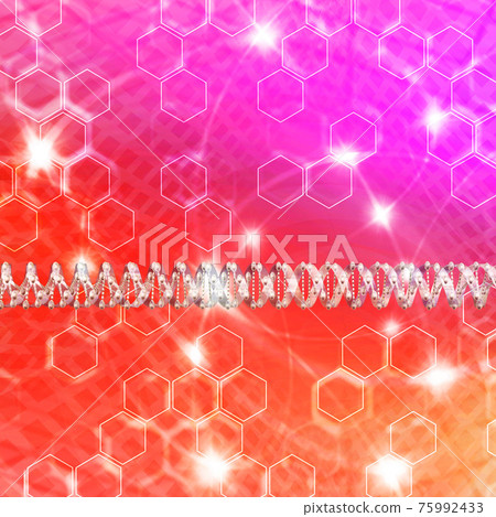 病毒 DNA 基因序列圖像 病毒 DNA 基因序列圖像 75992433