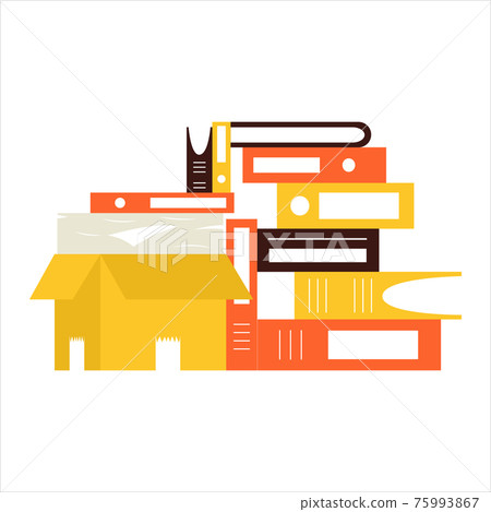 Office paperwork pile 75993867