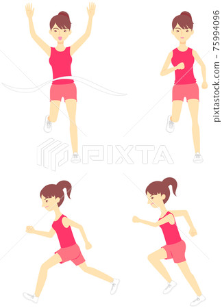 跑步, 日本, 亞洲女性 75994096