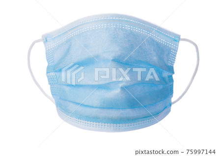 Medical protective mask isolated on white background 75997144