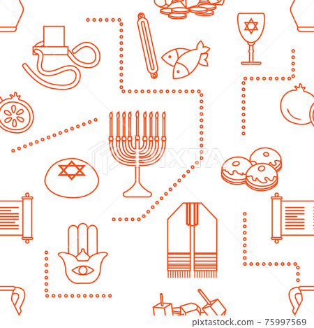 Vector Jewish Holiday Israel Traditional Festive Vector Jewish Holiday Israel Traditional Festive 75997569