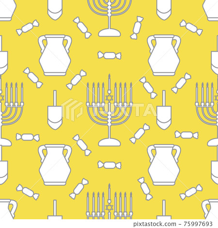 Vector Seamless pattern Hanukkah Jewish holiday Vector Seamless pattern Hanukkah Jewish holiday 75997693