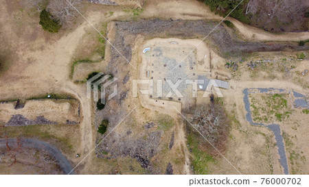Drone aerial view of Nagoya Castle Ruins "Tenshudai" 76000702