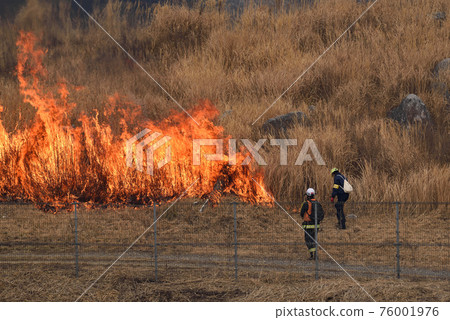 平尾台露天焚燒（下午） 76001976