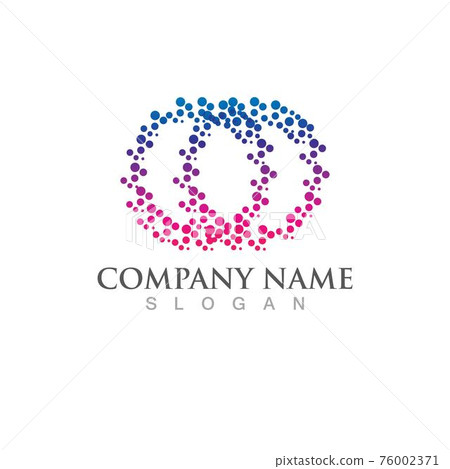 Molecule vector illustration design 76002371