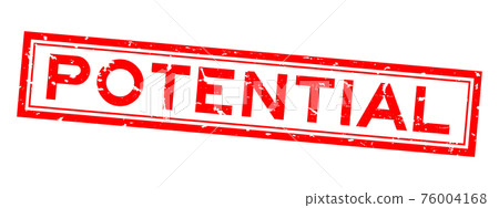Grunge red potential word sqaure rubber seal stamp on white background Grunge red potential word sqaure rubber seal stamp on white background 76004168
