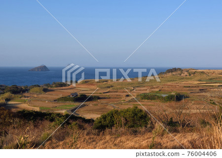 Rice terrace on Hirado Island 76004406