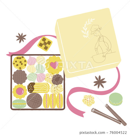 Assorted cookie tin illustrations-2 / rustic touch / color Assorted cookie tin illustrations-2 / rustic touch / color 76004522