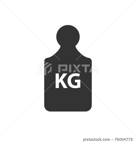 Kg weight mass black simple flat icon 76004778