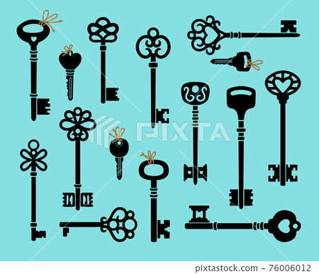 Cartoon antique keys 76006012