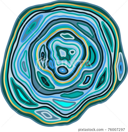 Marble blue wave pattern. Agate slice imitation. Vector illustration. Marble blue wave pattern. Agate slice imitation. Vector illustration. 76007297