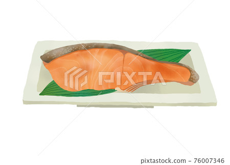 Illustration of delicious grilled salmon Illustration of delicious grilled salmon 76007346