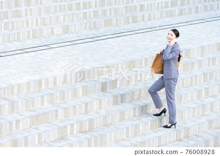 Business woman stairs outdoors Business woman stairs outdoors 76008928