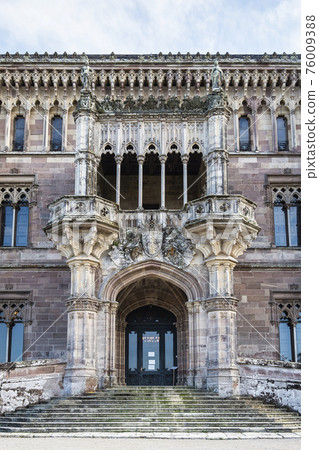 View of the landmark Sobrellano Palace, Palacio de Sobrellano built in 1881 located in Cantabria, Spain. View of the landmark Sobrellano Palace, Palacio de Sobrellano built in 1881 located in Cantabria, Spain. 76009388