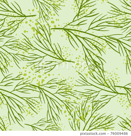 Seamless pattern with abstract random green... - Stock Illustration ...