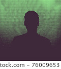 Man silhouette, halftone illustration 76009653