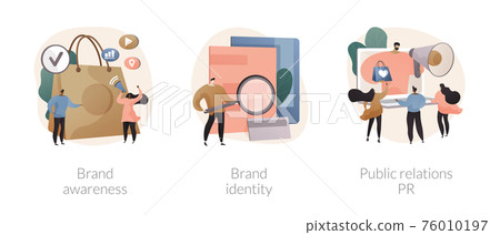 Brand management abstract concept vector illustrations. 76010197