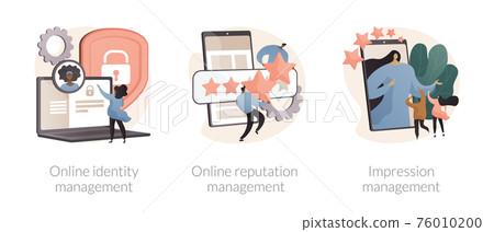 Digital representation abstract concept vector illustrations. 76010200