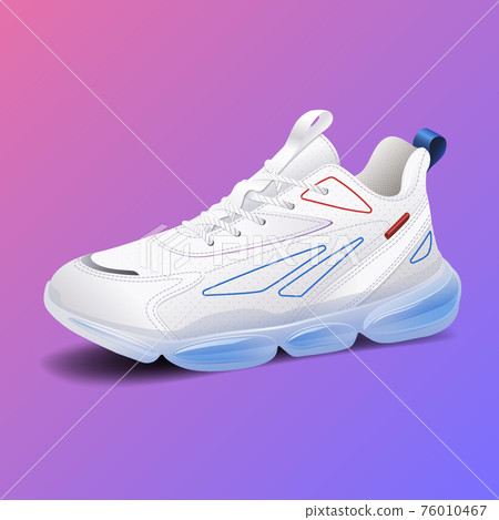 Realistic sport running shoe for training and fitness 76010467