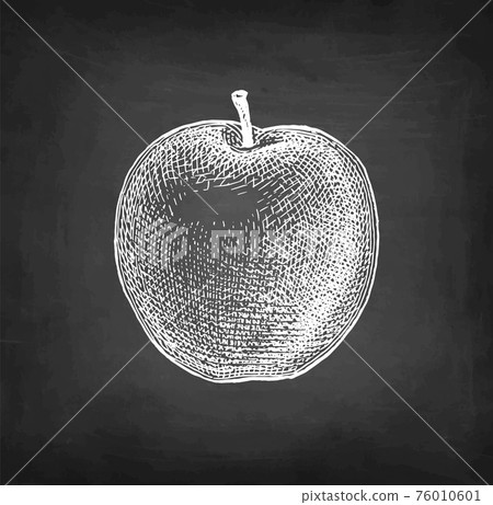 Chalk sketch of apple. Chalk sketch of apple. 76010601