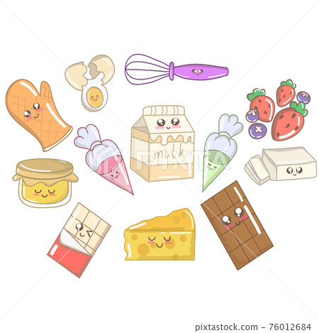 Kawaii breakfast. Food Kawaii breakfast. Food 76012684