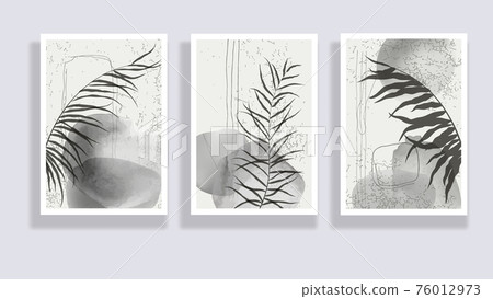 Botanical wall art vector set Botanical wall art vector set 76012973