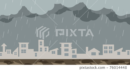 Cityscape heavy rain Cityscape heavy rain 76014448