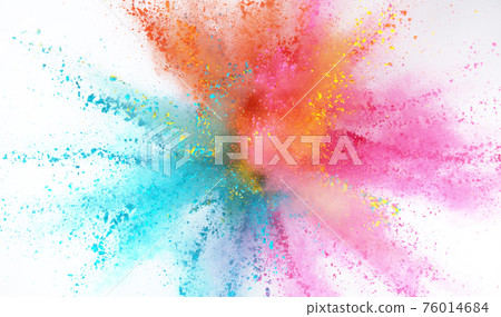 Explosion of colored powder 76014684