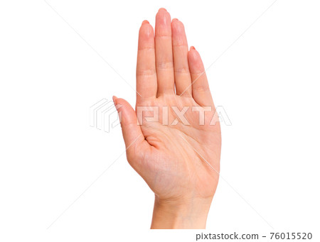 Female hand on white Female hand on white 76015520