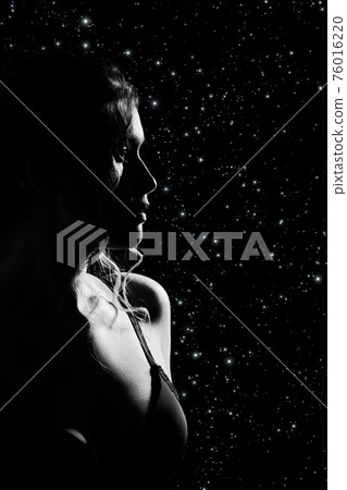 woman in dark woman in dark 76016220
